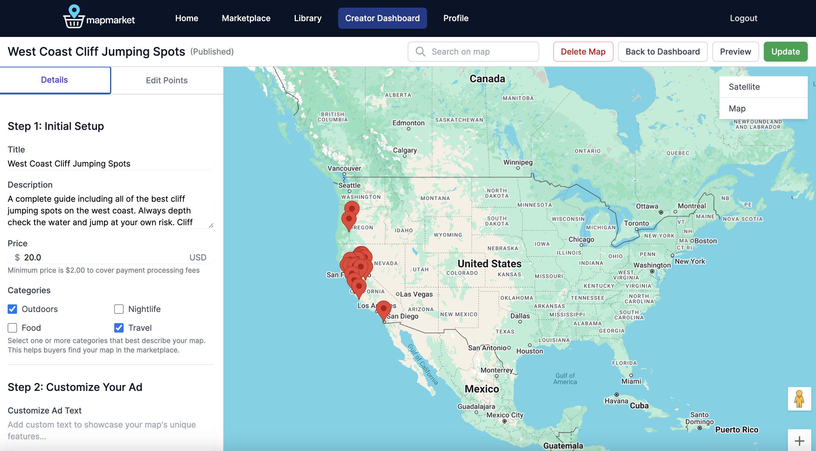 Media Paparan Mapmarket - Jual Peta Google tersuai dalam talian 4