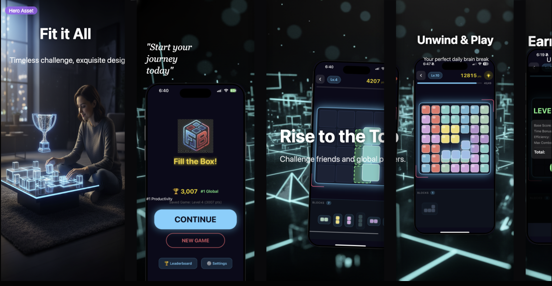 App/Play Store Screenshot AI Generator - Main product screenshot demonstrating key features and user interface