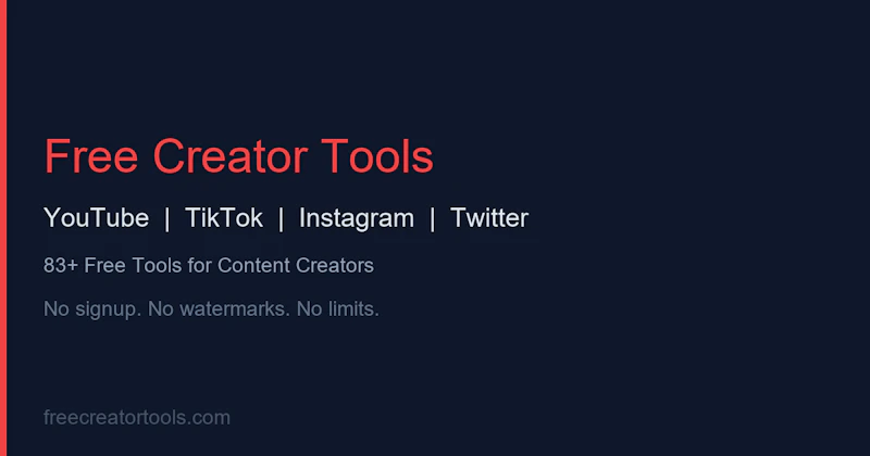 Free Creator Tools screenshot 1