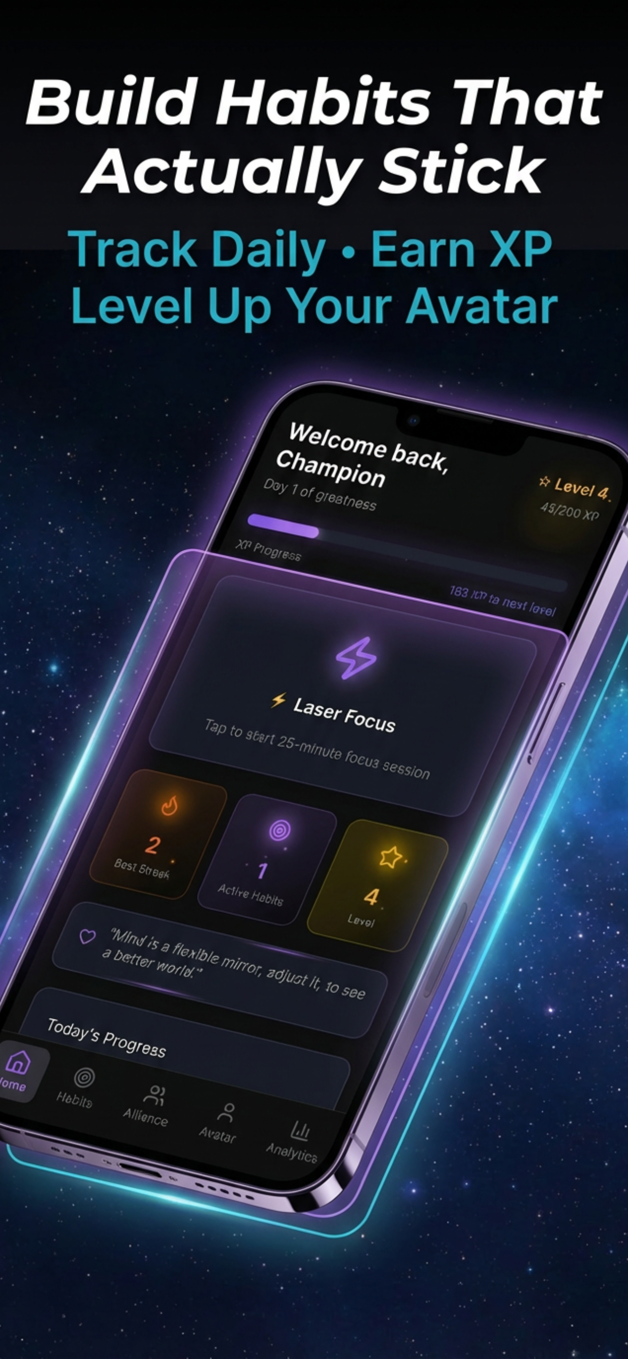 HabitVerse - Habit Tracker - Main product screenshot demonstrating key features and user interface