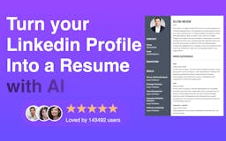 Convert your LinkedIn into a Resume! media 1