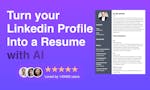 Convert your LinkedIn into a Resume! image