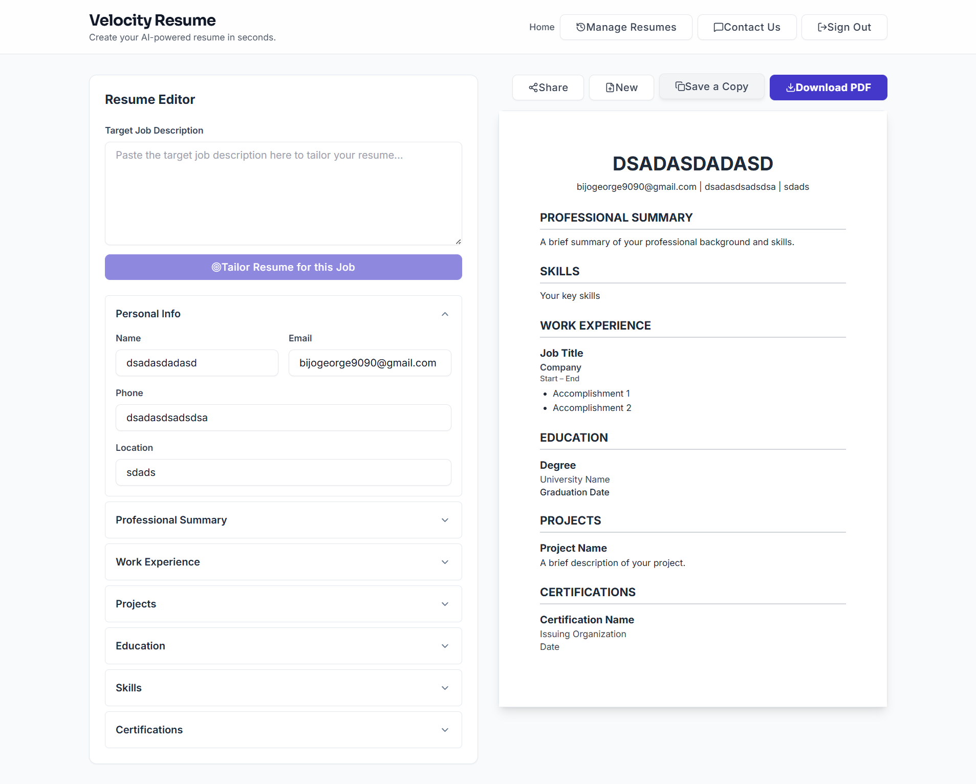 Velocity Resume gallery image