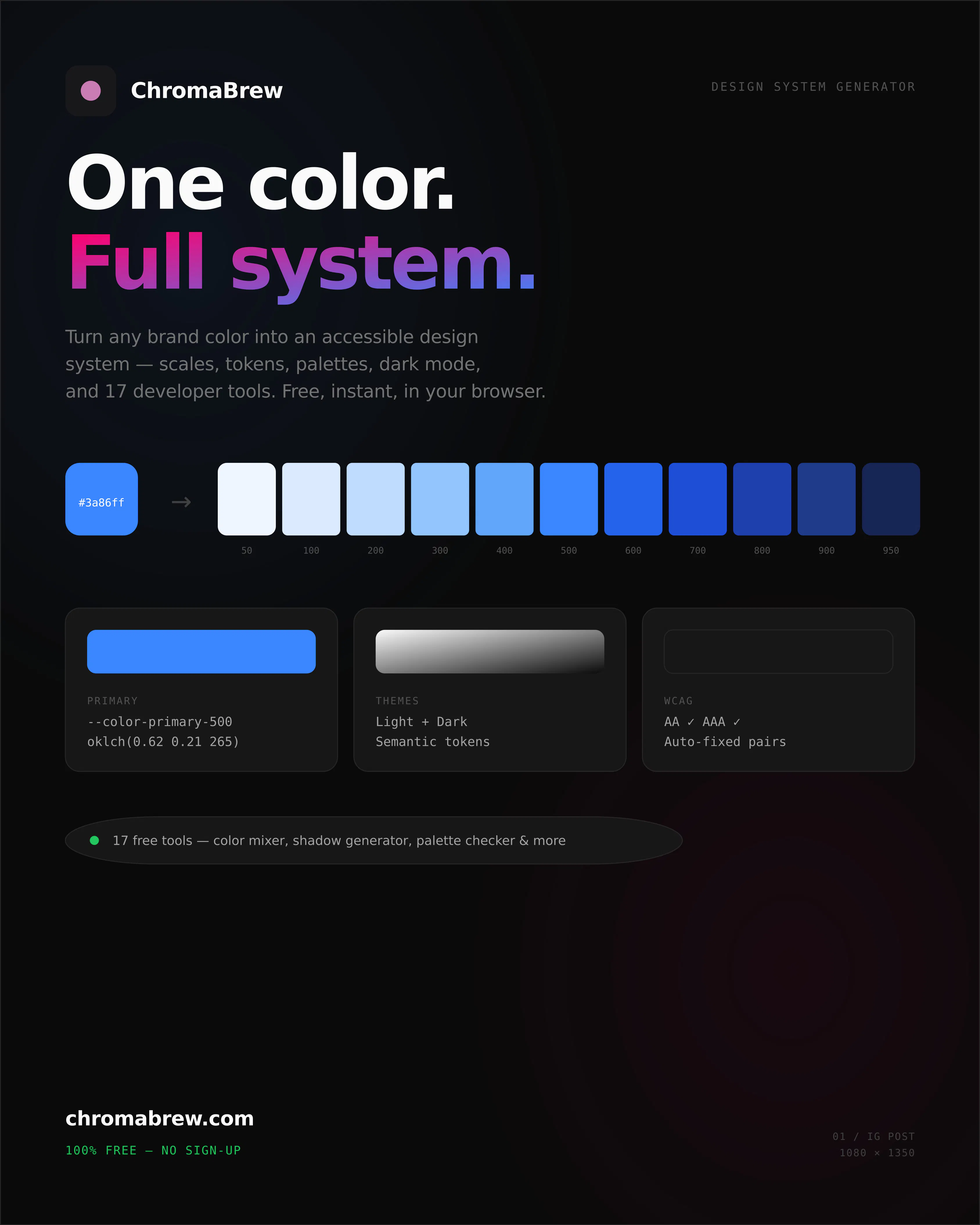 ChromaBrew — Free Design System Tool gallery image