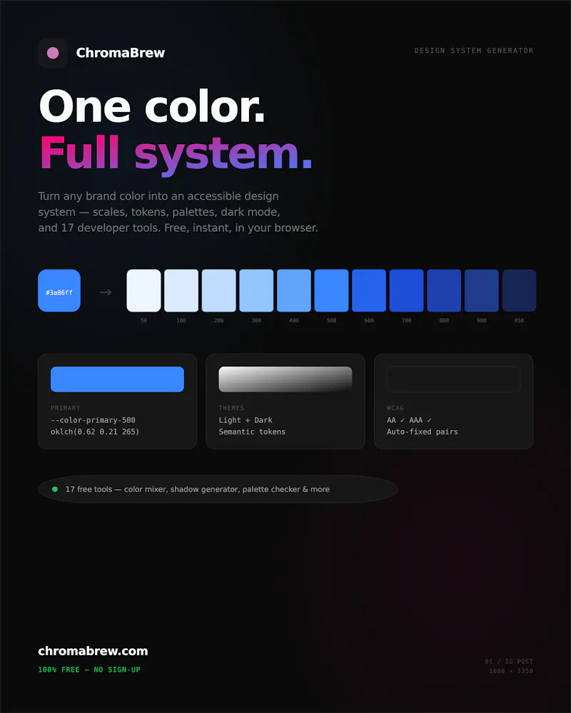 ChromaBrew — Free Design System Tool screenshot 2