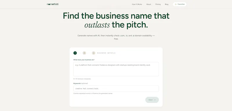Namefiniti screenshot 1