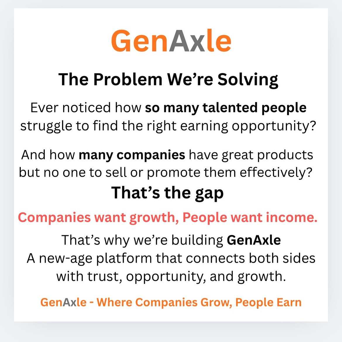 GenAxle - Screenshot 2 showing product features and functionality