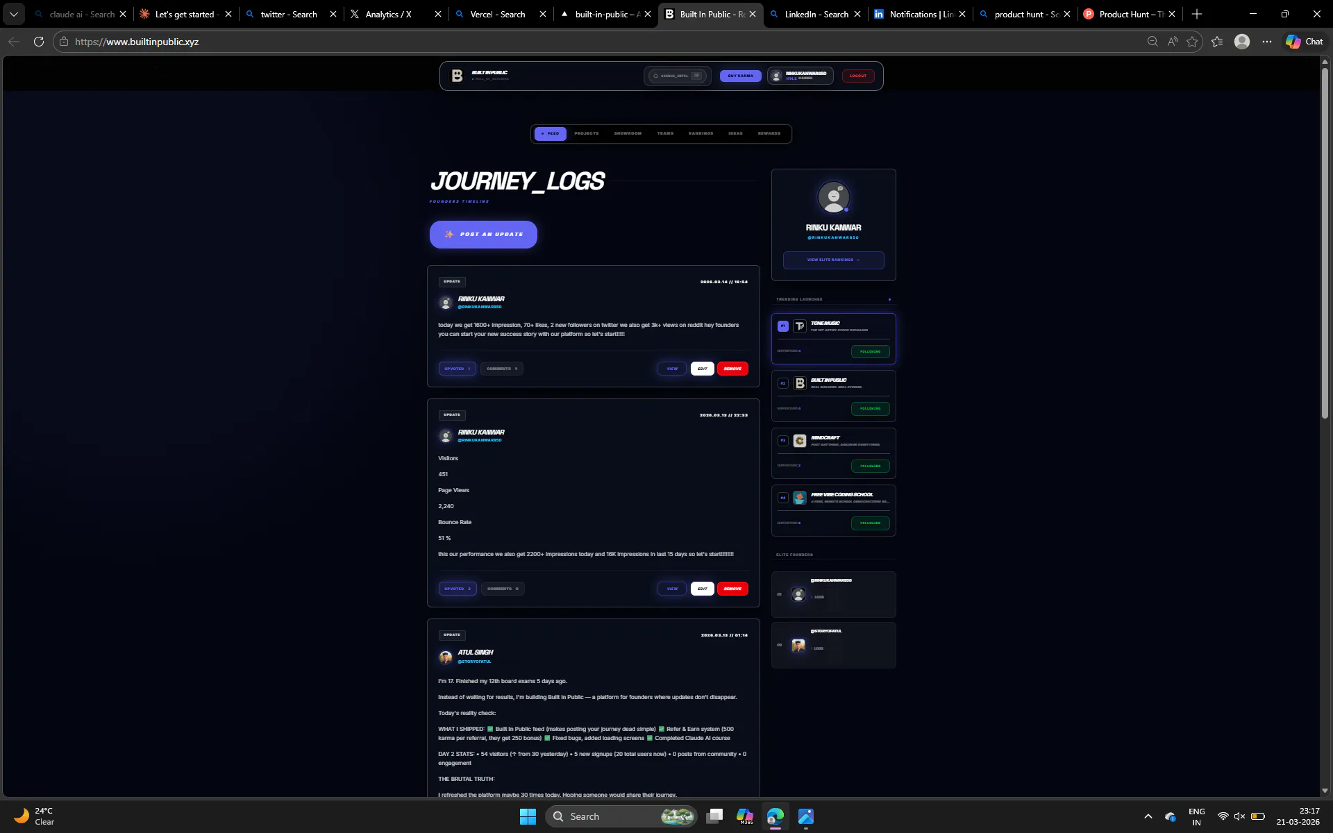 Banner del producto Built In Public