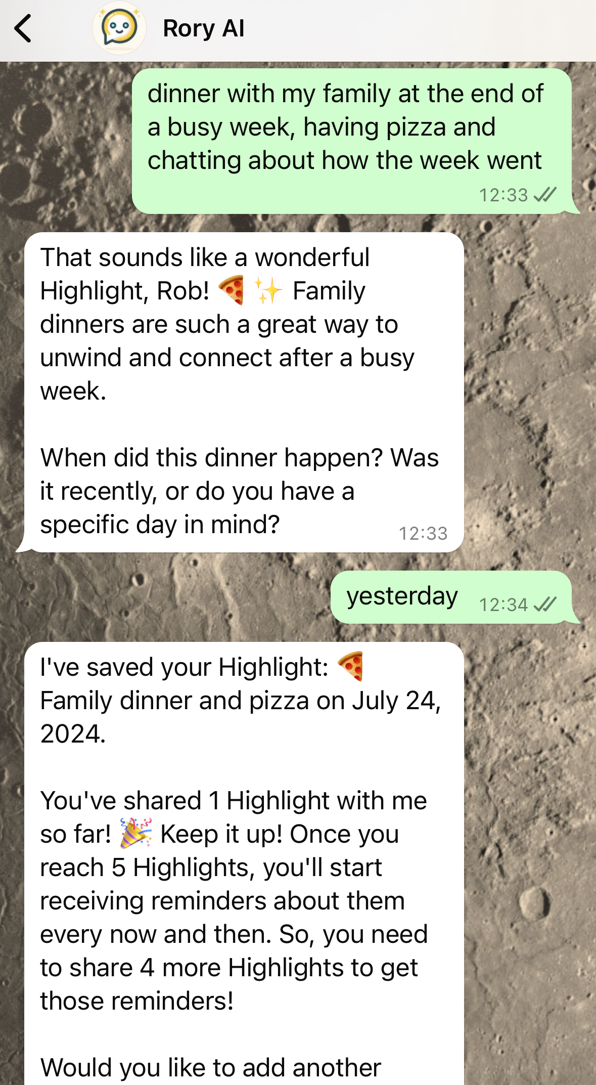 Rory AI [beta] - AI Journaling Companion gallery image