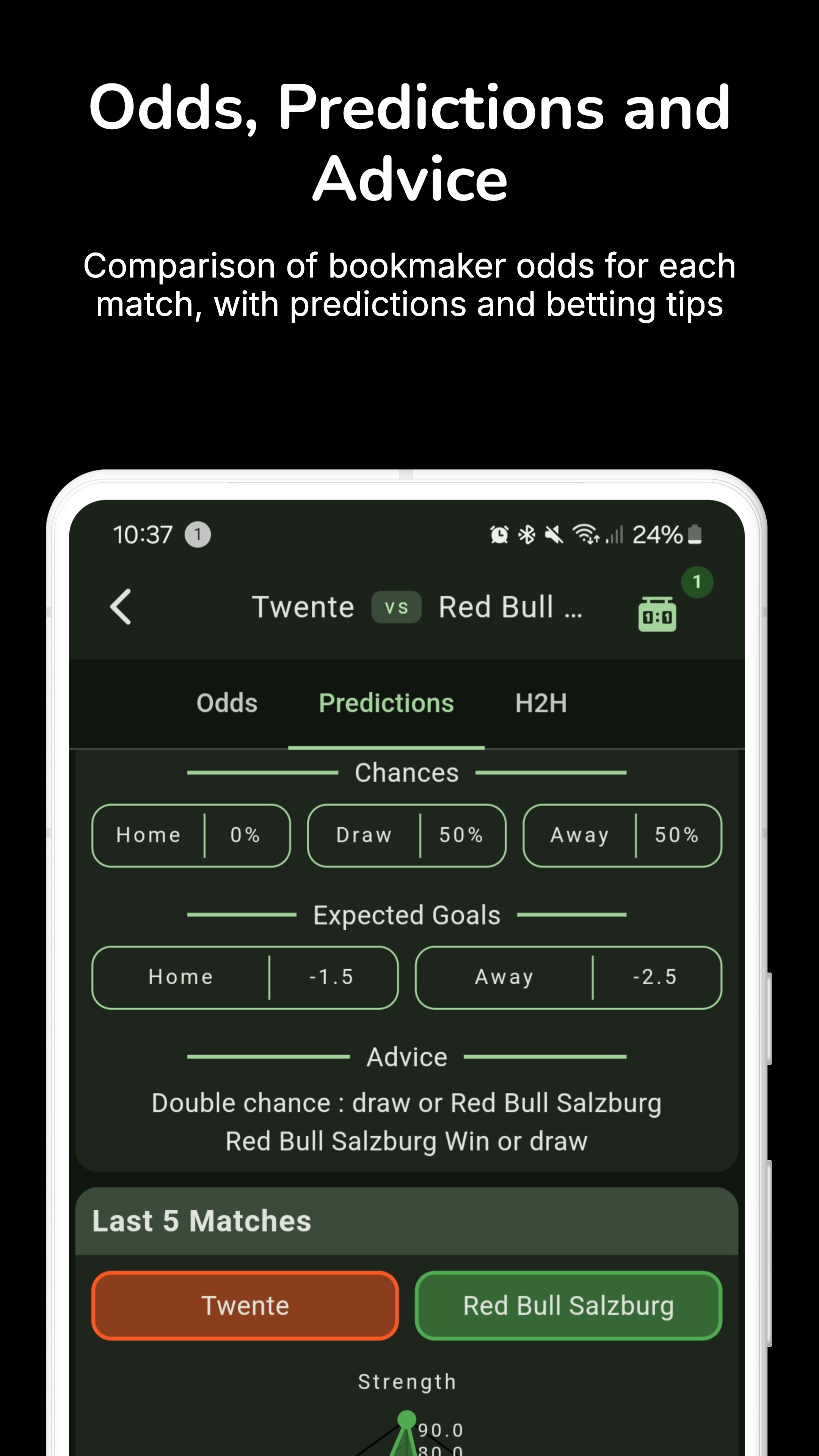 Application de football BetScore media 3