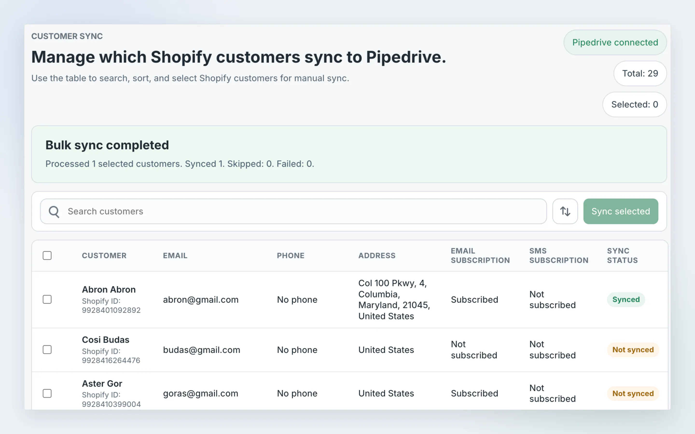 Pipedrive connector for Shopify gallery image