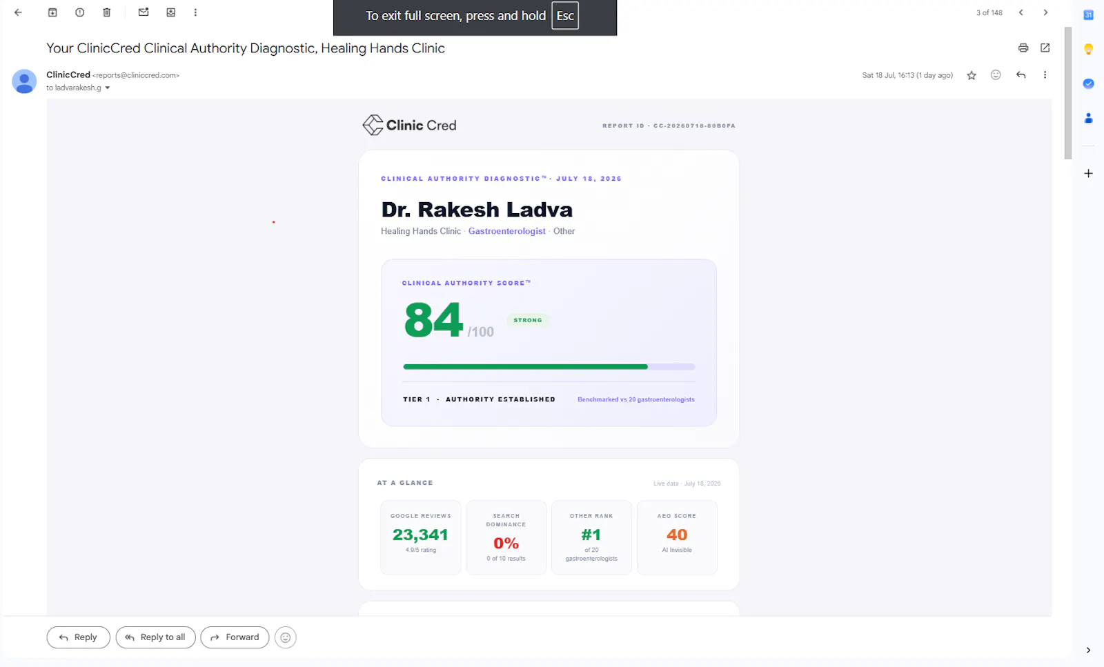Clinical Authority Diagnostic screenshot 5