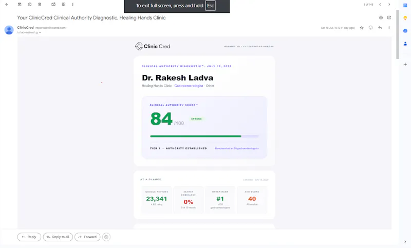 Clinical Authority Diagnostic screenshot 5