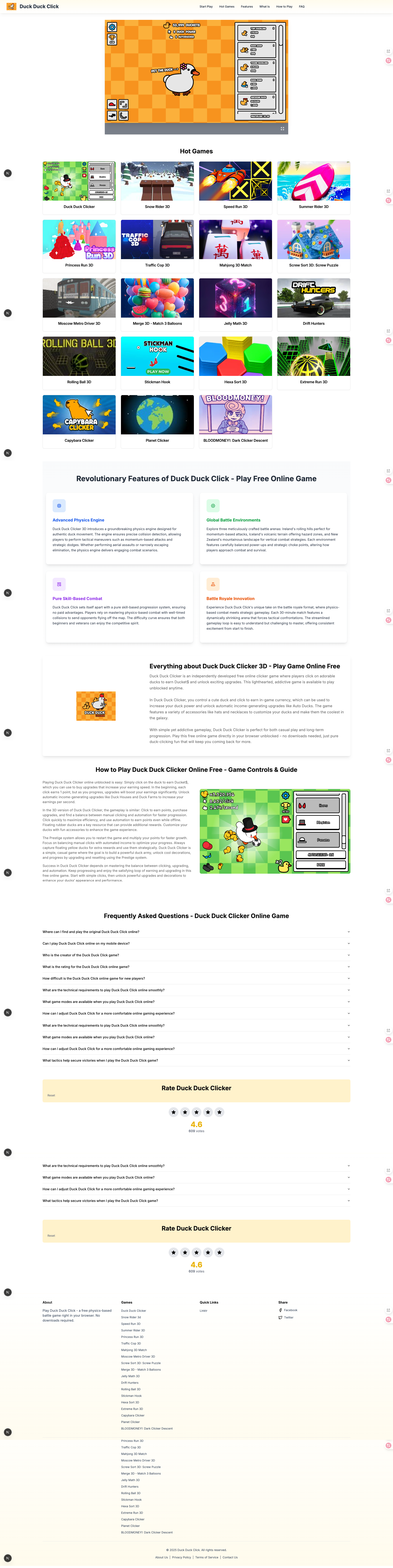 Duck Duck Click - Main screenshot showing features and interface