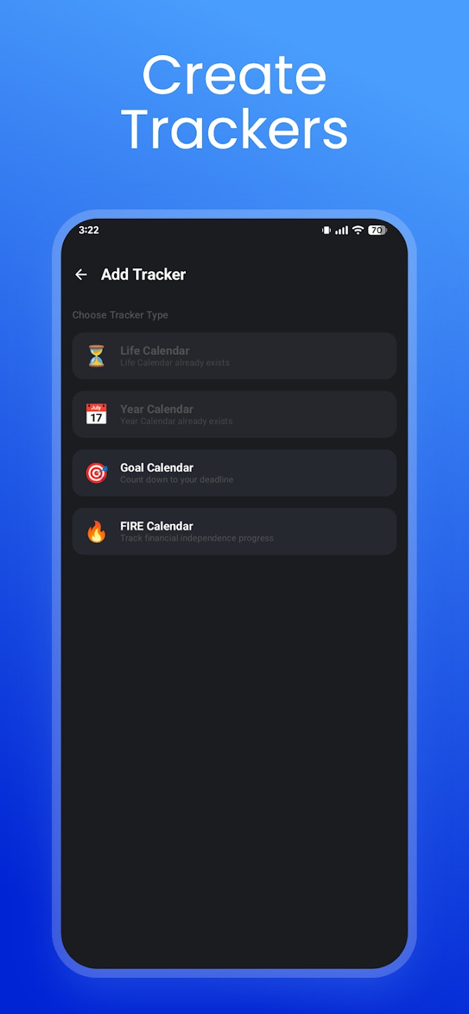 TimeLeft: Visualize Your Life - Screenshot 4 showing product features and functionality