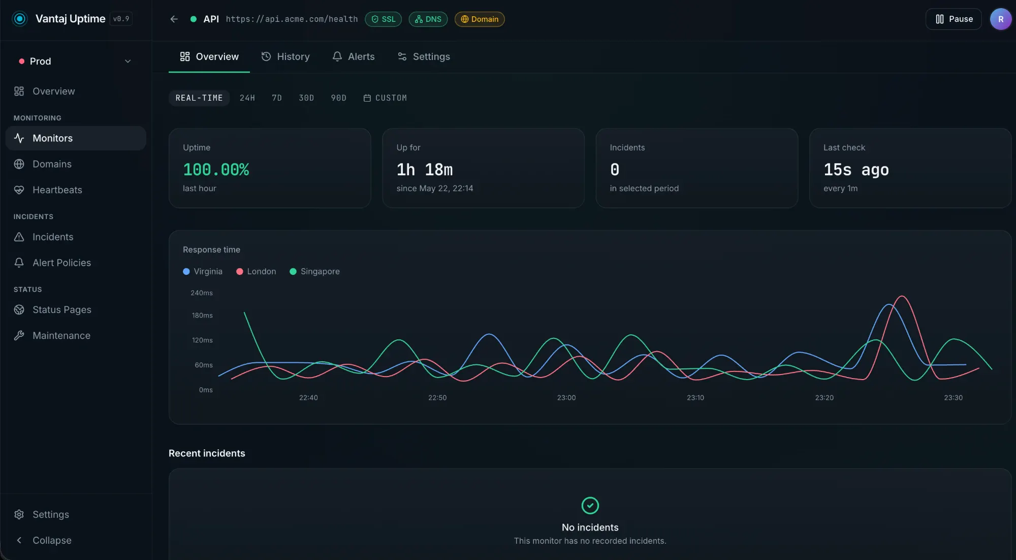 Vantaj Uptime New Features (MCP & more) gallery image