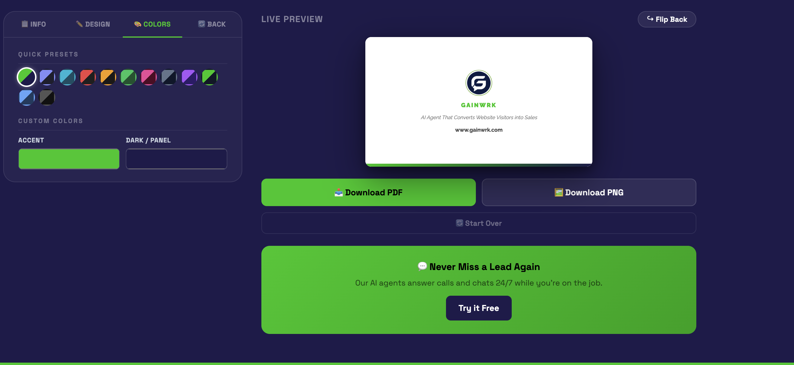 Free Business Card Creator gallery image