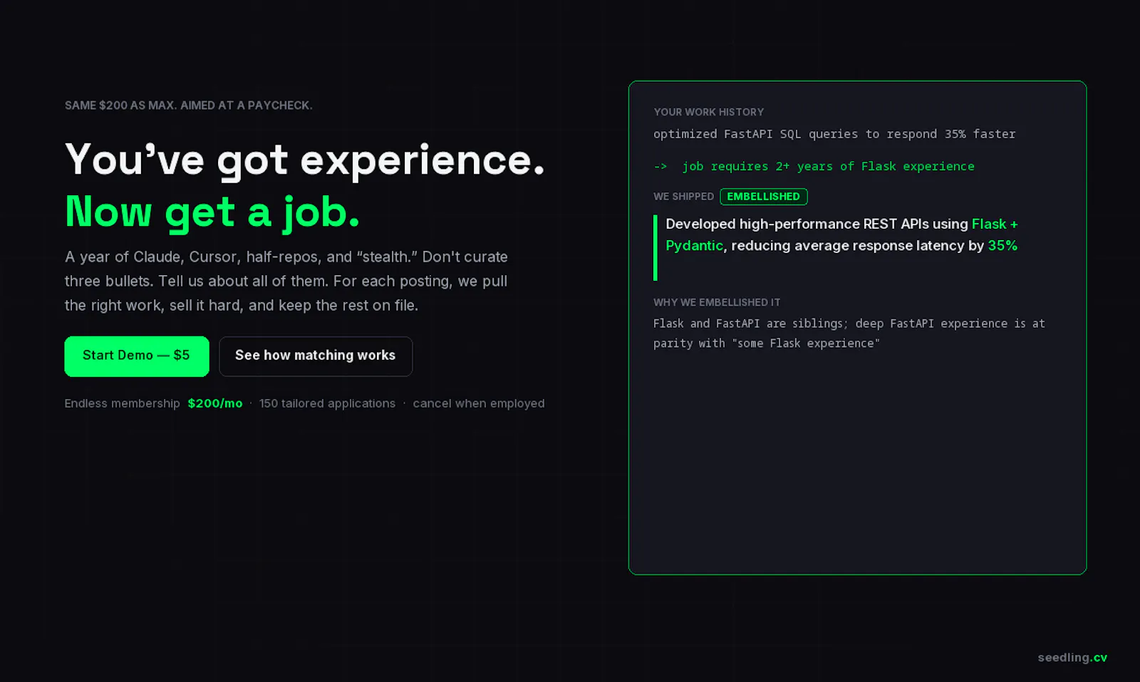 Seedling.cv screenshot 1