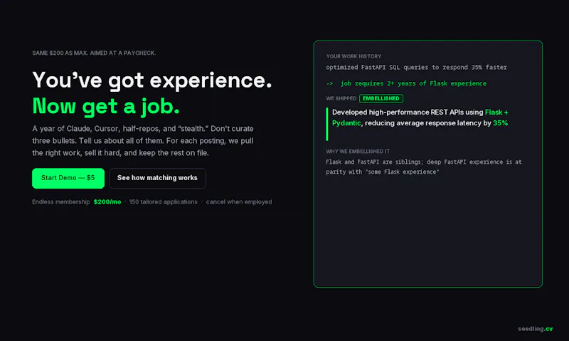 Seedling.cv screenshot 1
