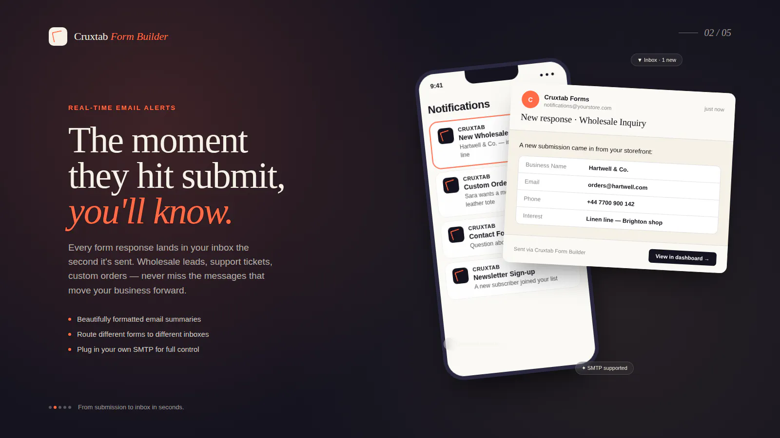 Cruxtab Contact Form Builder gallery image