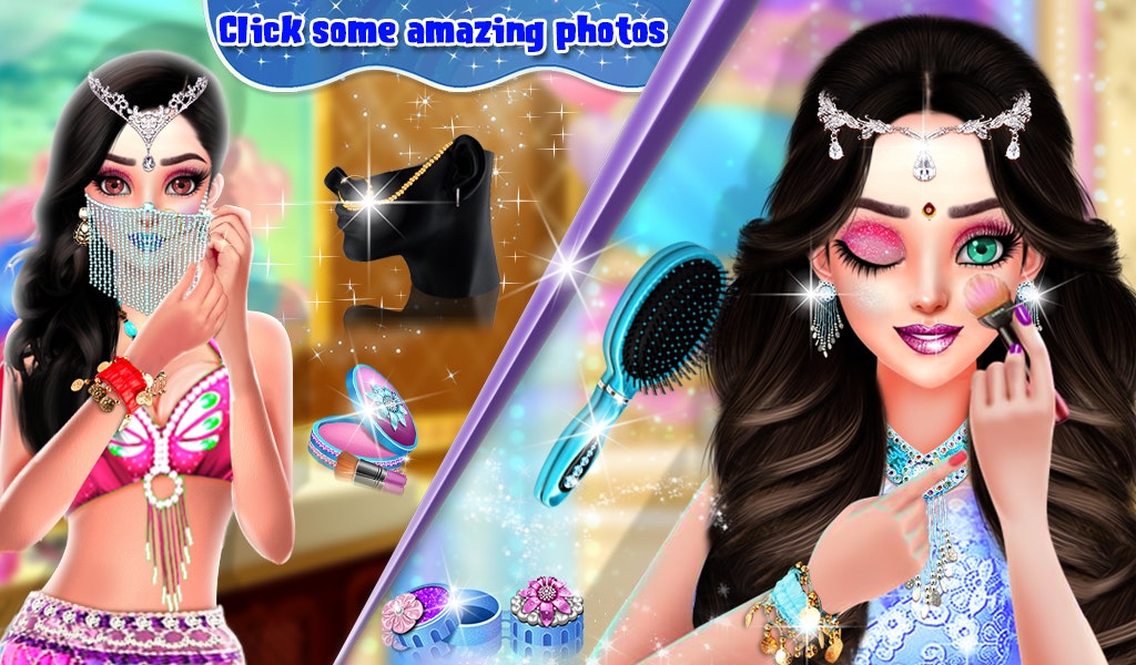 Beautiful Belly Dancer Girl Salon Stylish Dressup gallery image