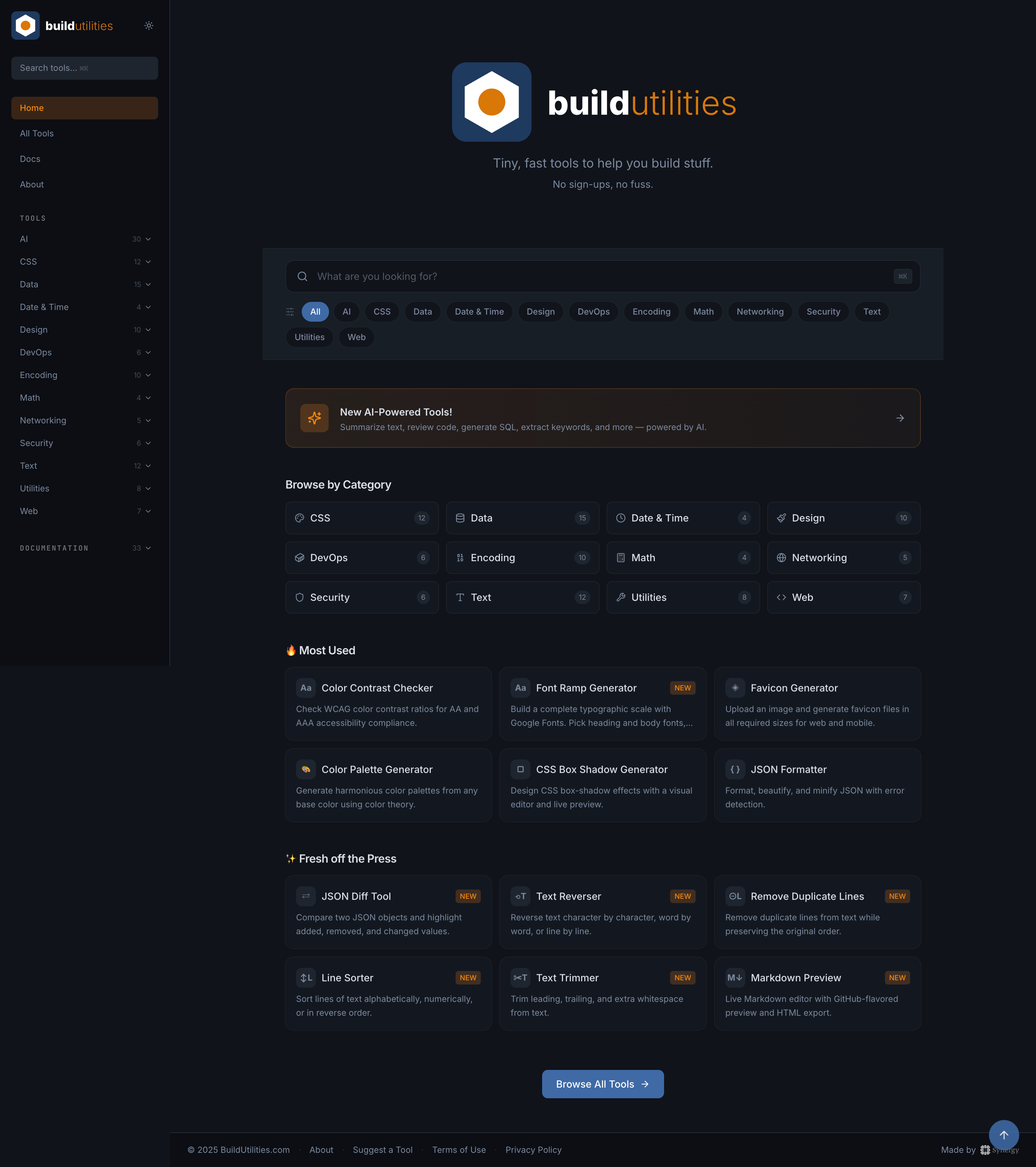 BuildUtilities - Screenshot 2 showing product features and functionality