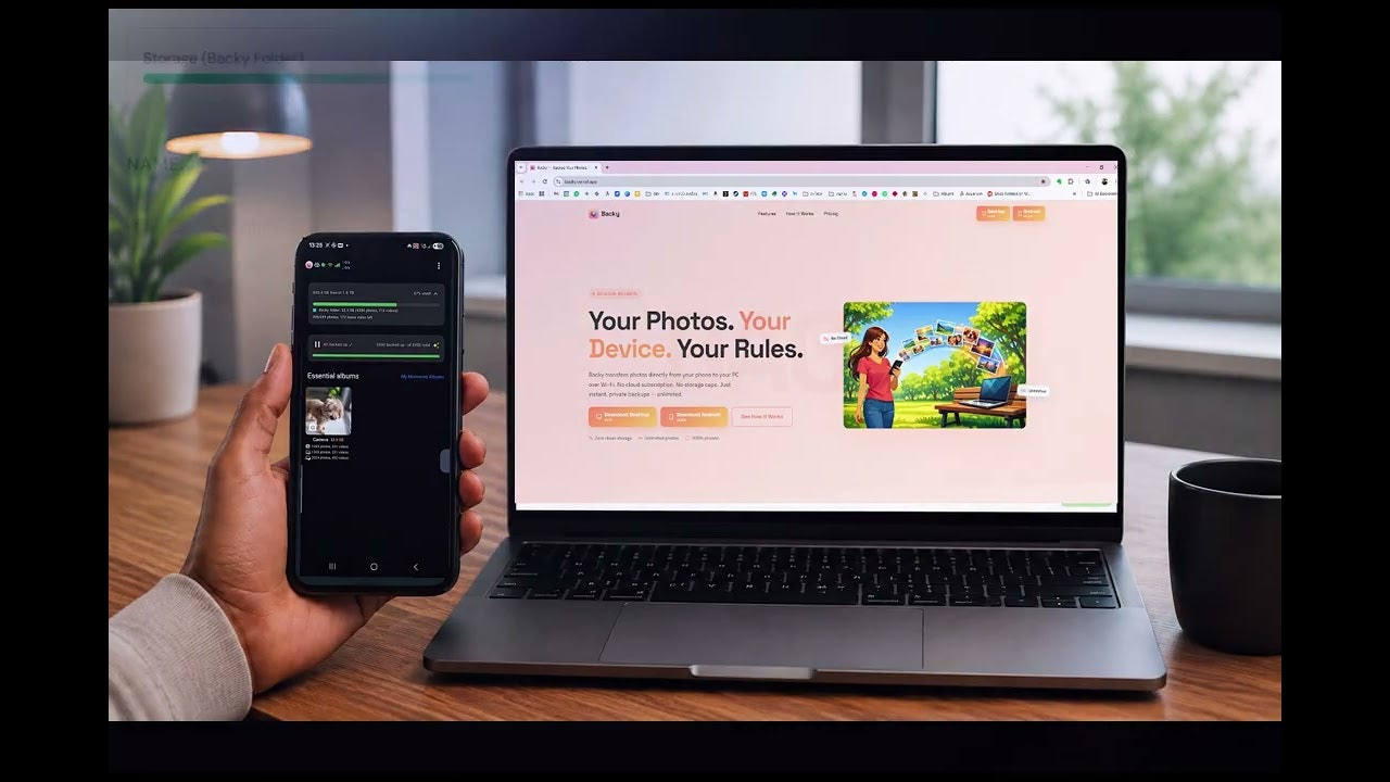 Backy - local photos backup to PC gallery image