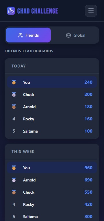 Chad Challenge - Screenshot 4 showing product features and functionality