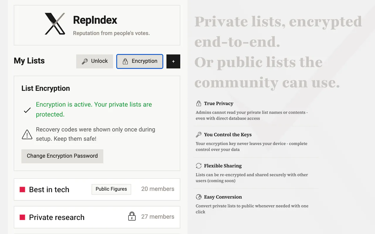 RepIndex chrome extension gallery image
