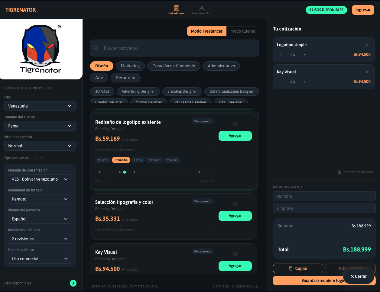Tigrenator - Main product screenshot demonstrating key features and user interface