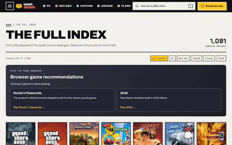Wasm Arcade screenshot 4
