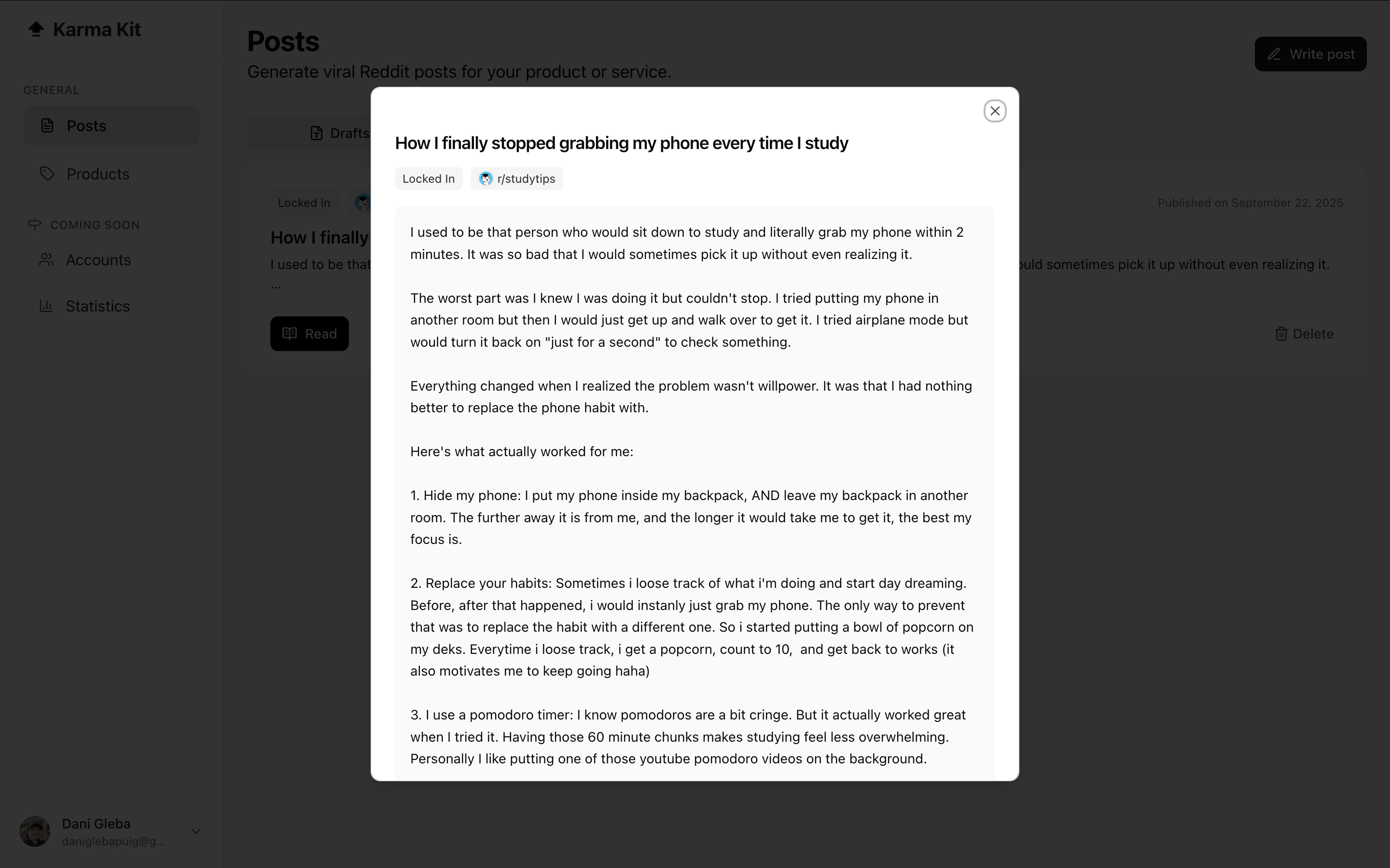 Karma Kit - Write Viral Reddit Posts with AI media 6