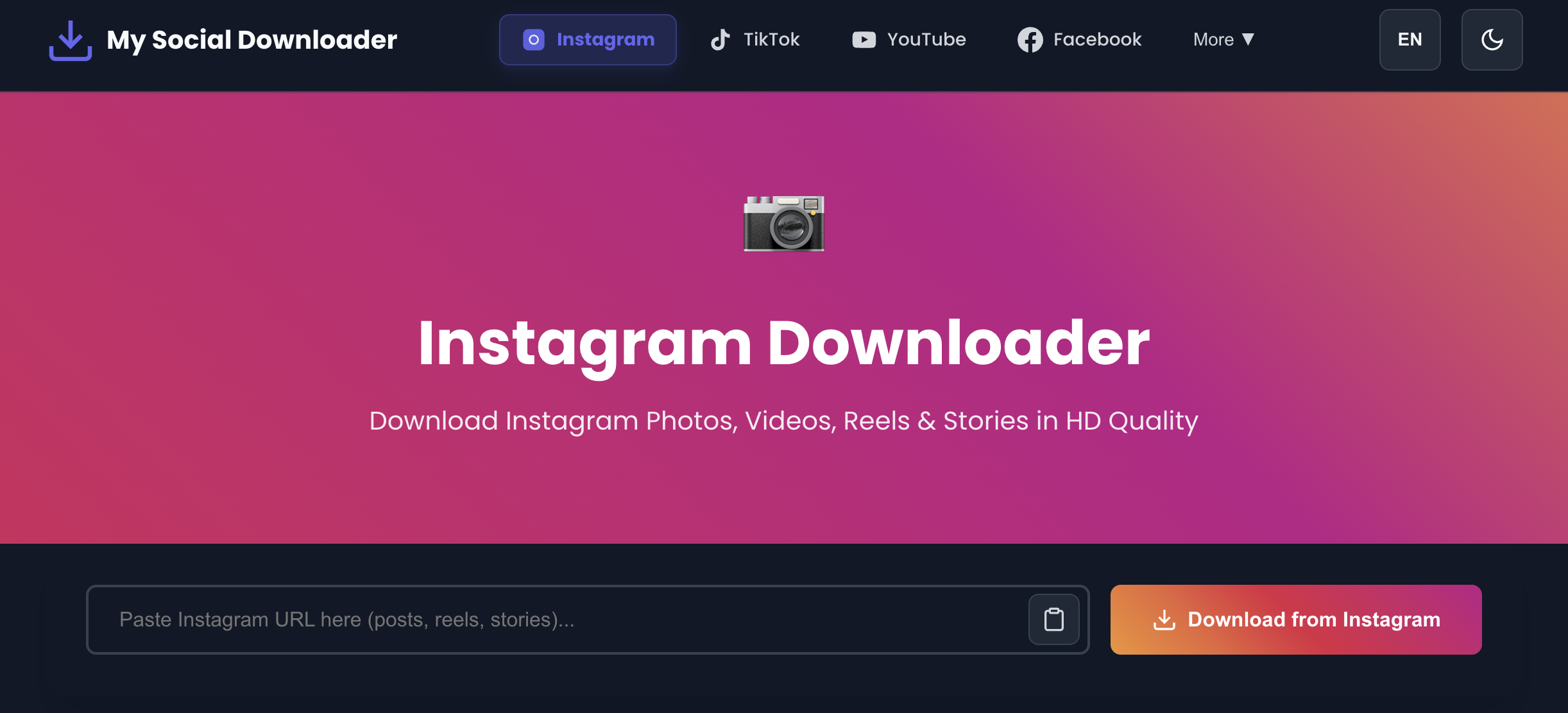 MySocialDownloader - Screenshot 3 showing product features and functionality