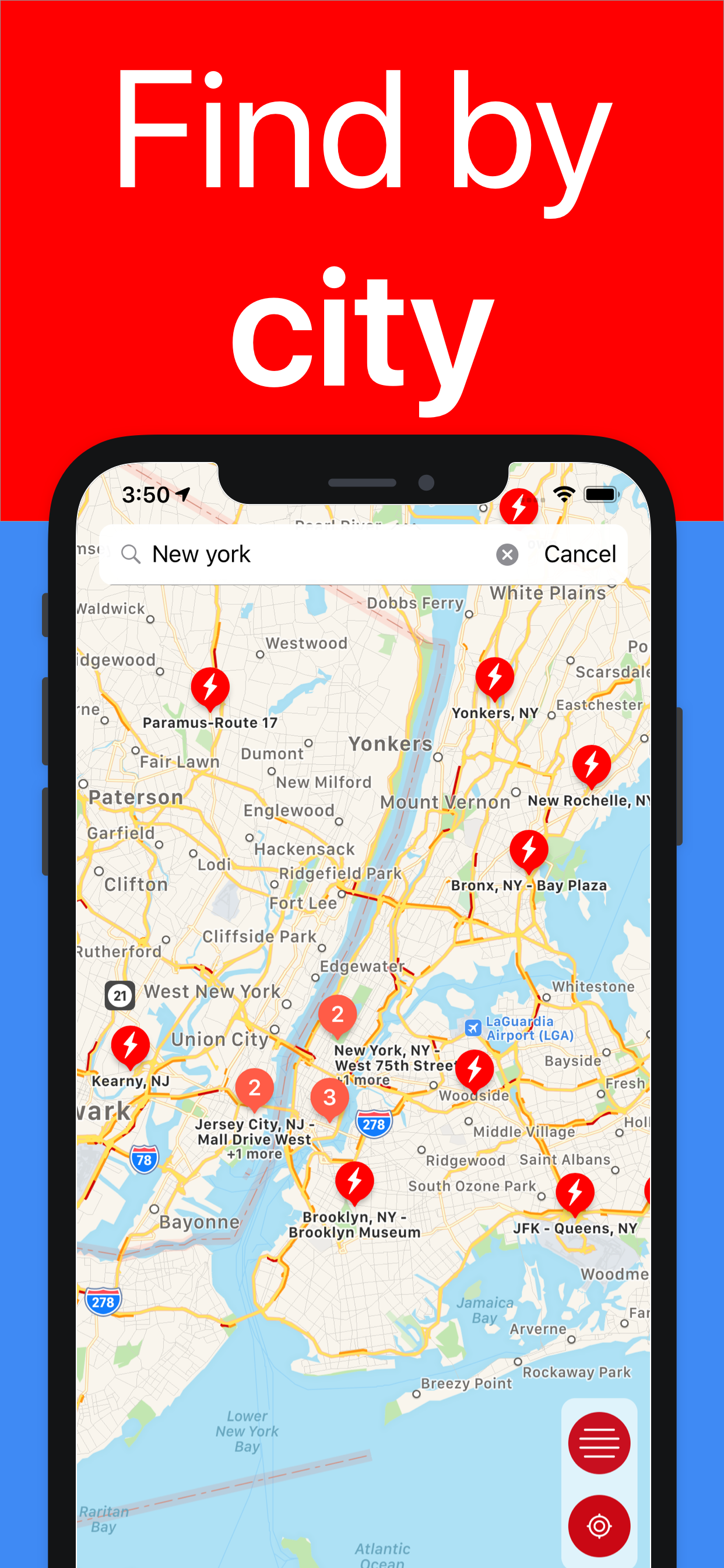 Tesla - Supercharger and ionity map gallery image