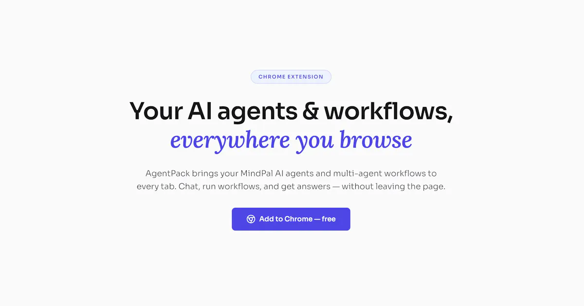 AgentPack Chrome Extension