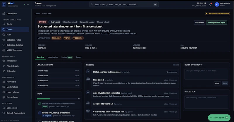 AiSOC screenshot 1