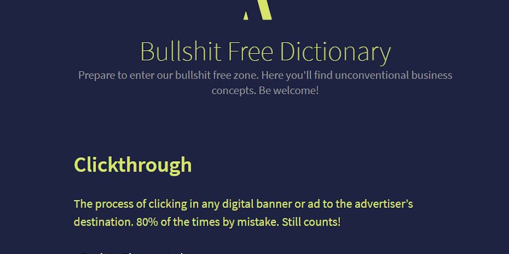 Bullshit Free Dictionary Image
