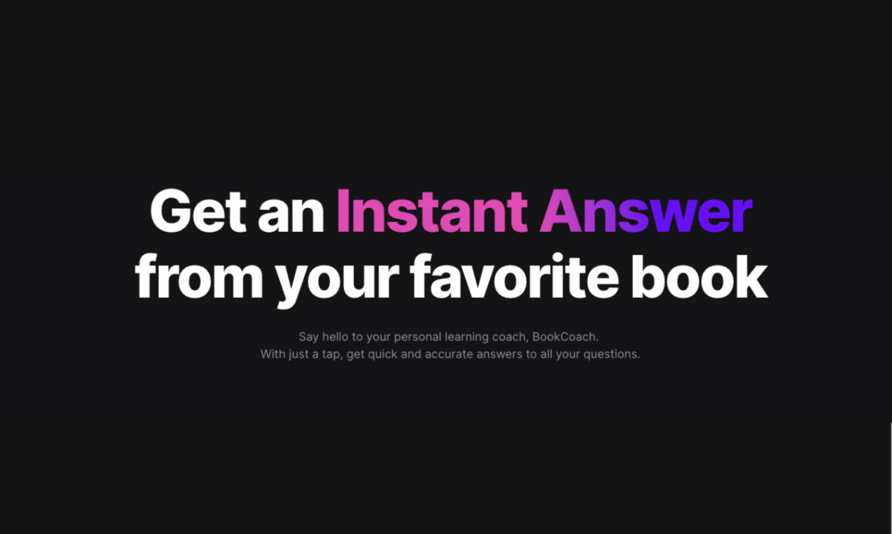 BookCoach- 책을 즉시 가져 오십시오 - BookCoach로 모든 질문에 대한 즉각적인 답변을 얻으십시오 미디어 5