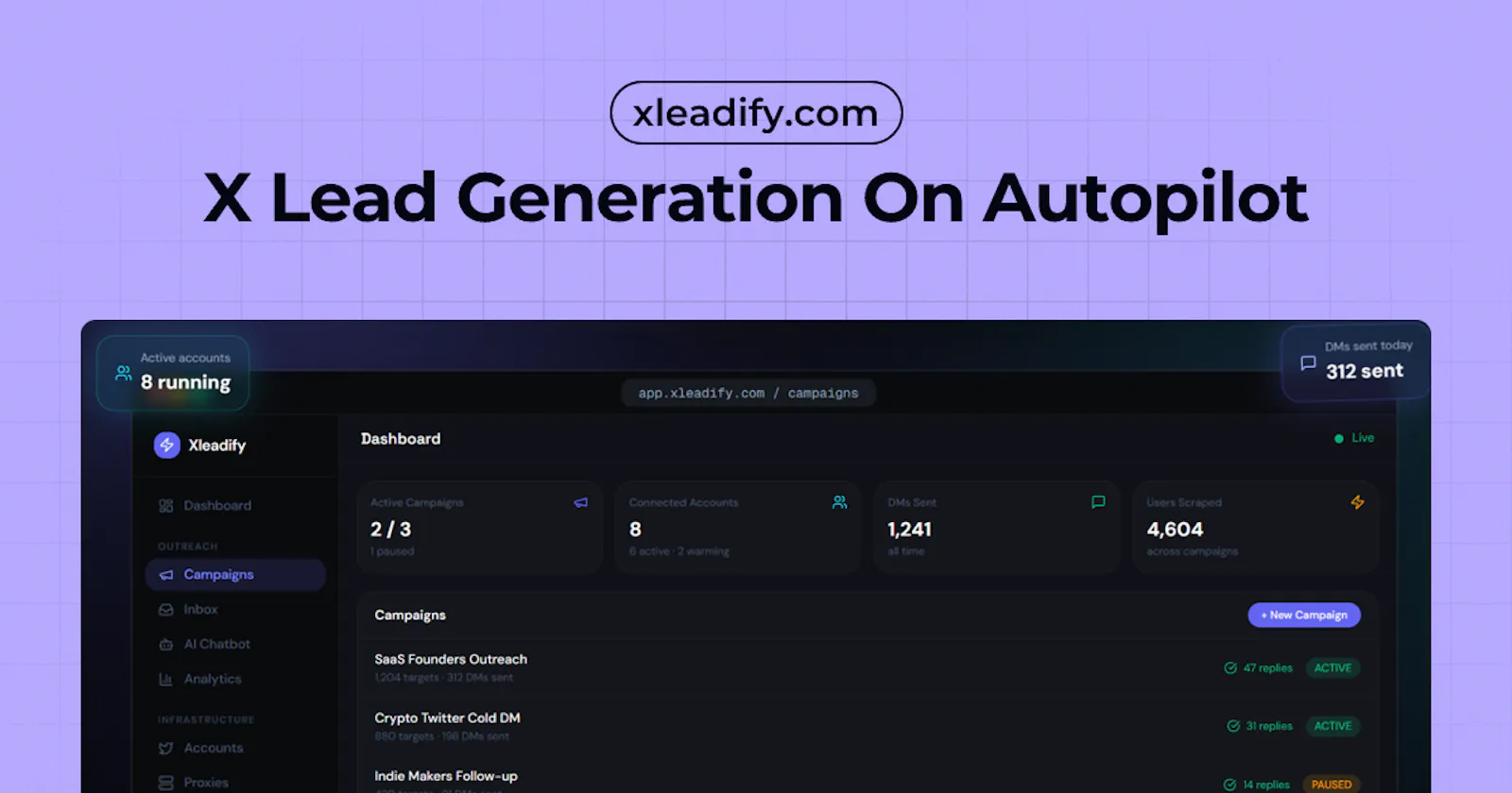 Xleadify screenshot 2