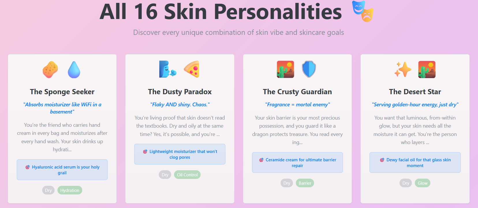 Média Skintrovert - MBTI pour la peau - Découvrez la personnalité de votre peau |Charmai 2