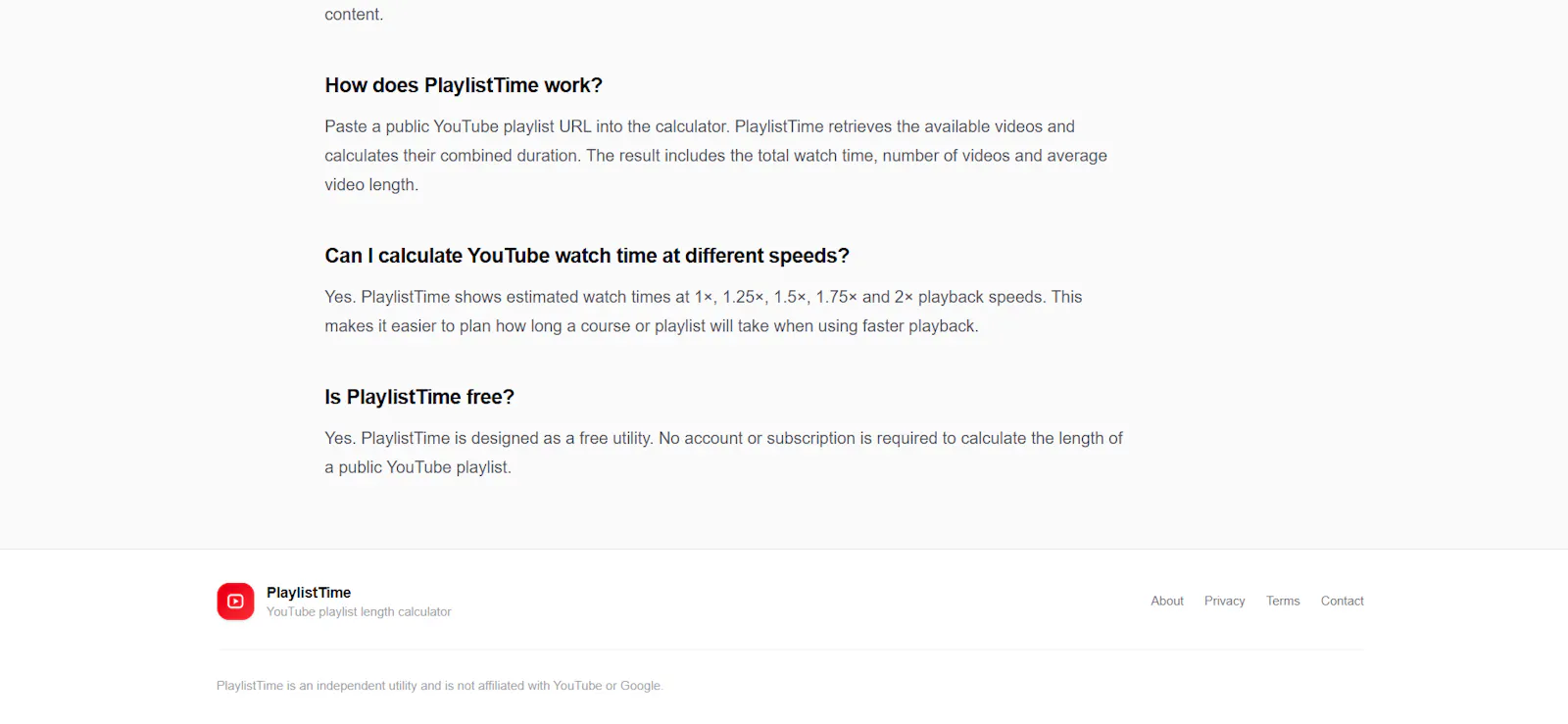 youtube-playlist-length-calculator screenshot 2