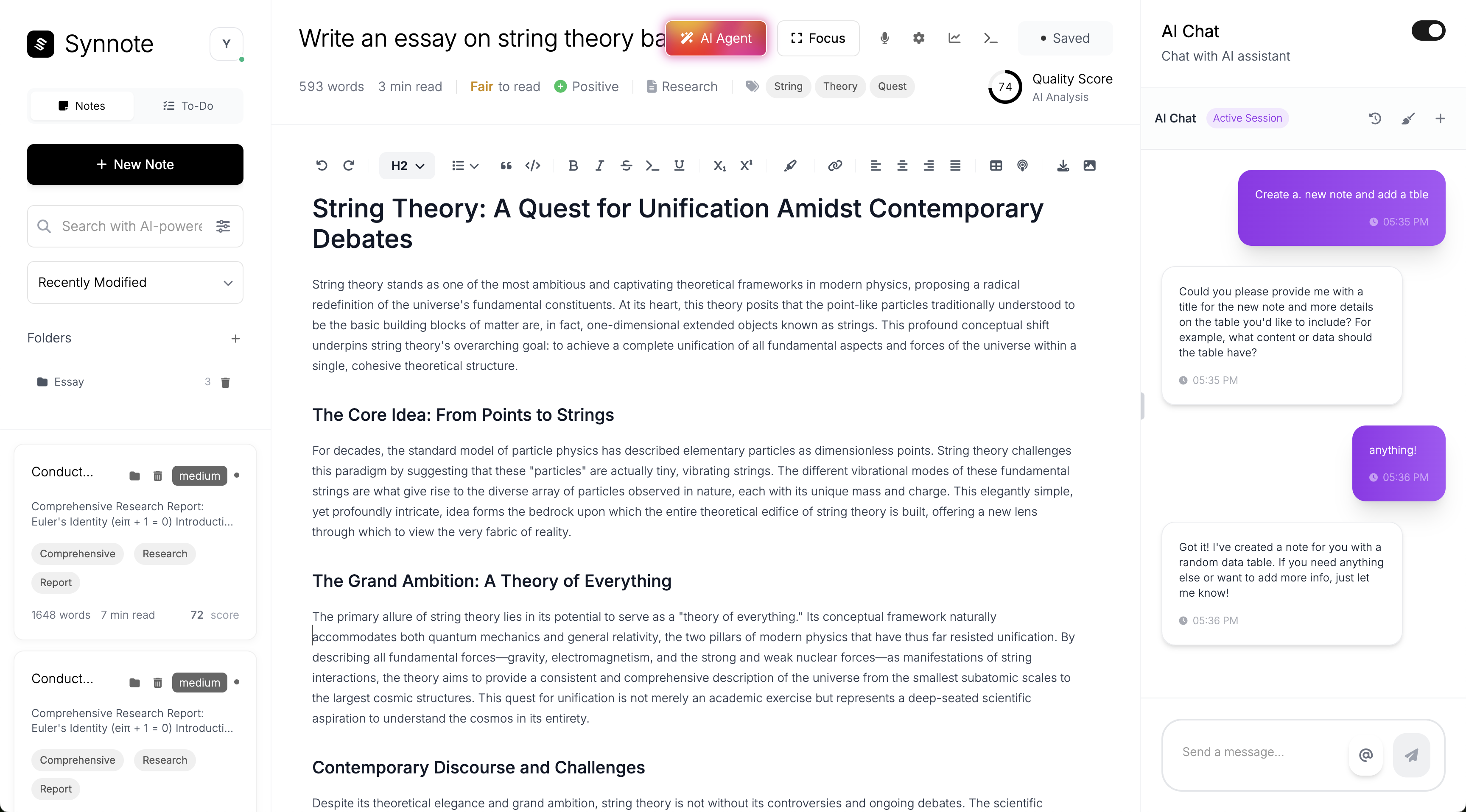 Synnote - Screenshot 2 showing product features and functionality