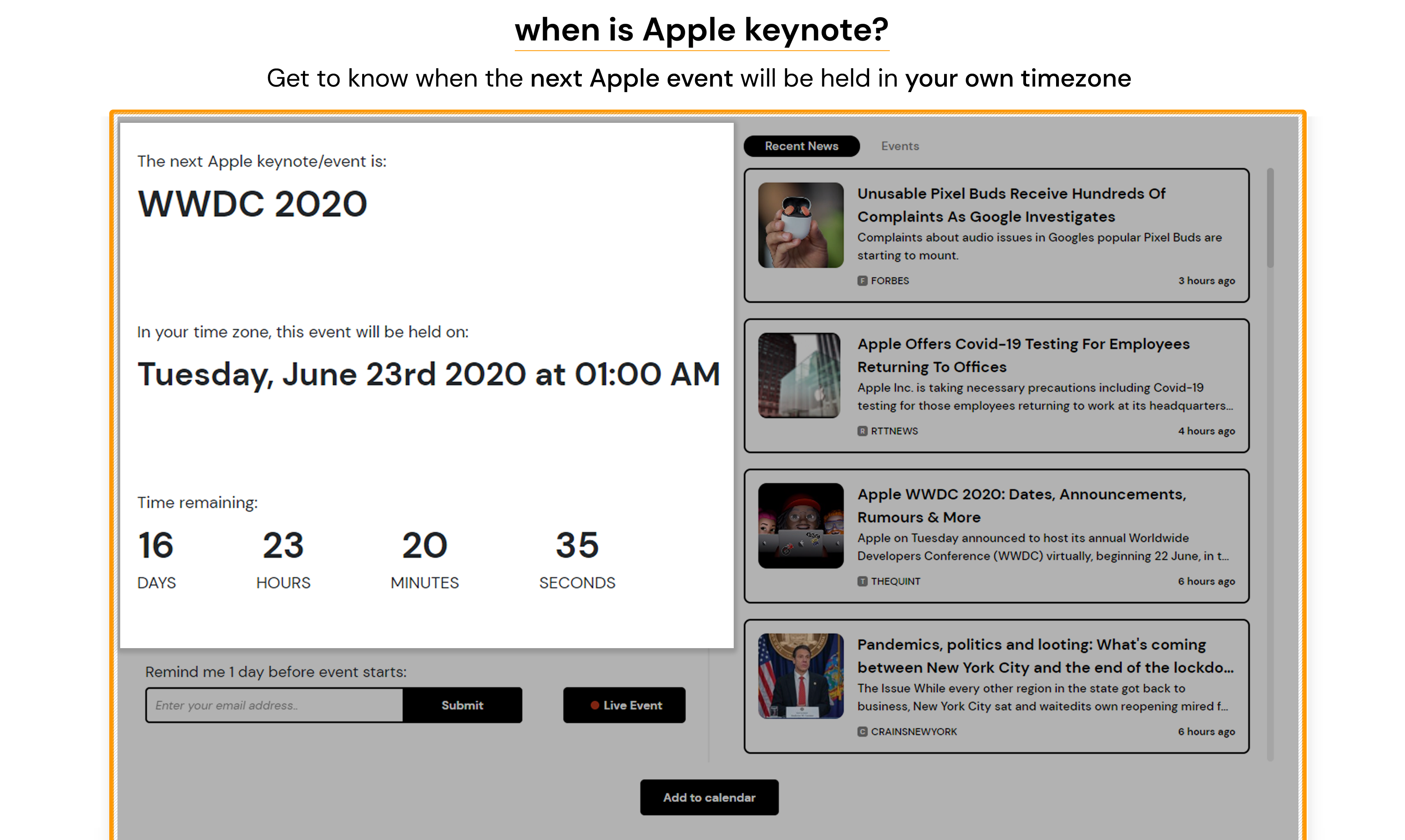 when is Apple keynote? gallery image