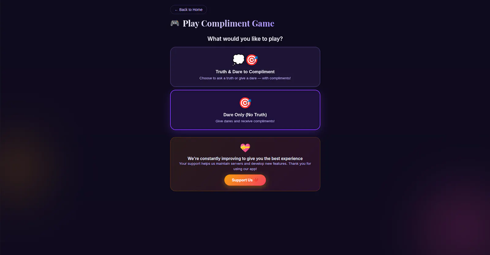 Compliment App screenshot 1