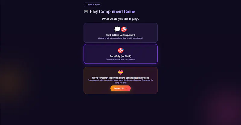 Compliment App screenshot 1