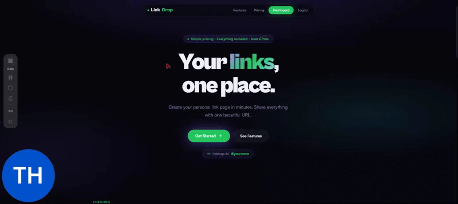 LinkDrop — Your links. One place. screenshot 1 (video preview)