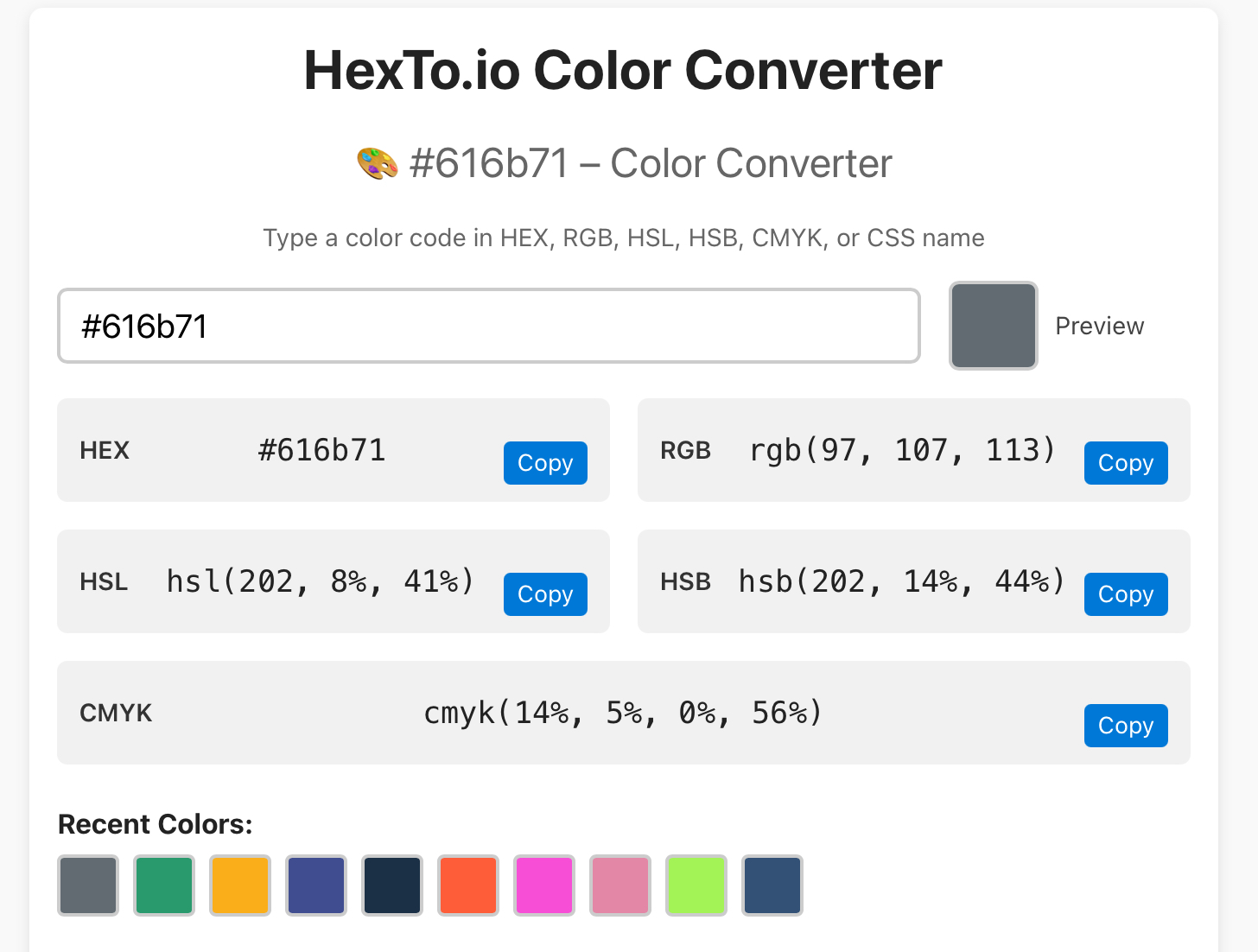 Mídia 1 de Hex para - Converter códigos de cores e verifique o contraste