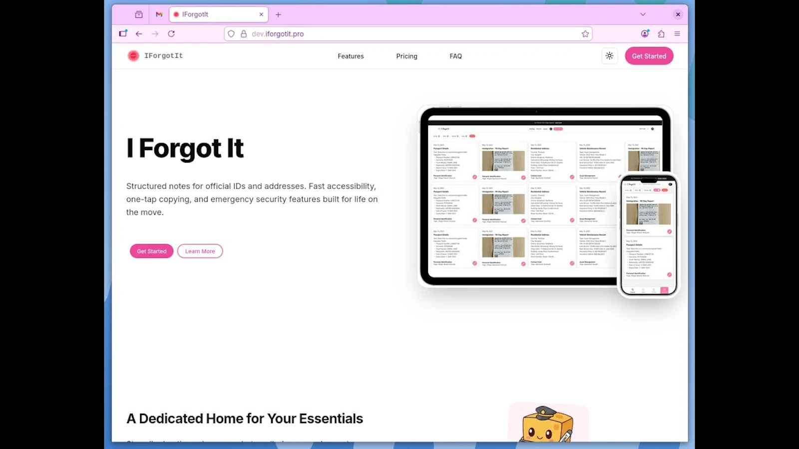 IForgotIt screenshot 1 (video preview)