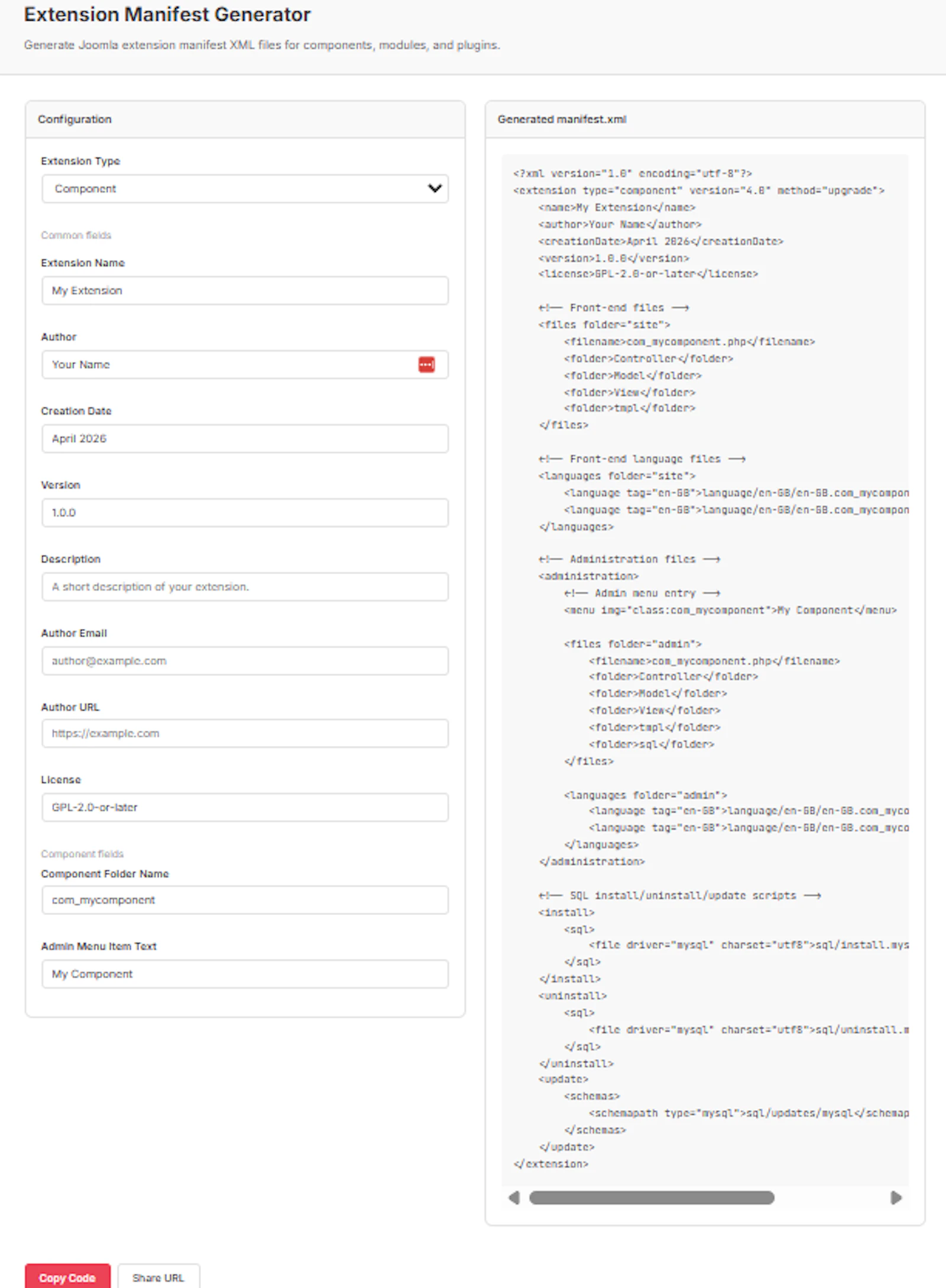 DevCodex for Joomla screenshot 1