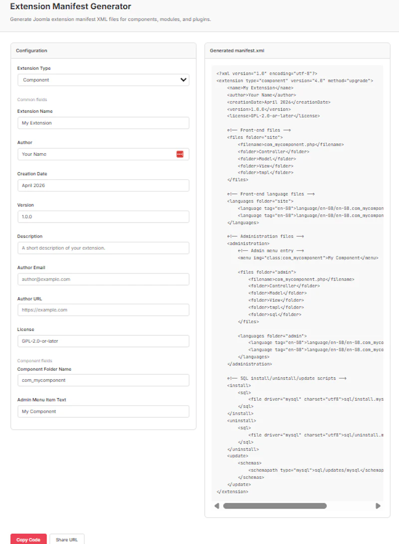 DevCodex for Joomla screenshot 1